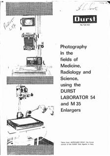 Durst Laborator L 54 manual. Camera Instructions.